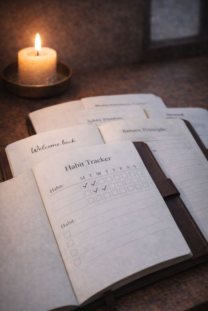 Gentle productivity planner pages designed for rhythm, return, and burnout recovery