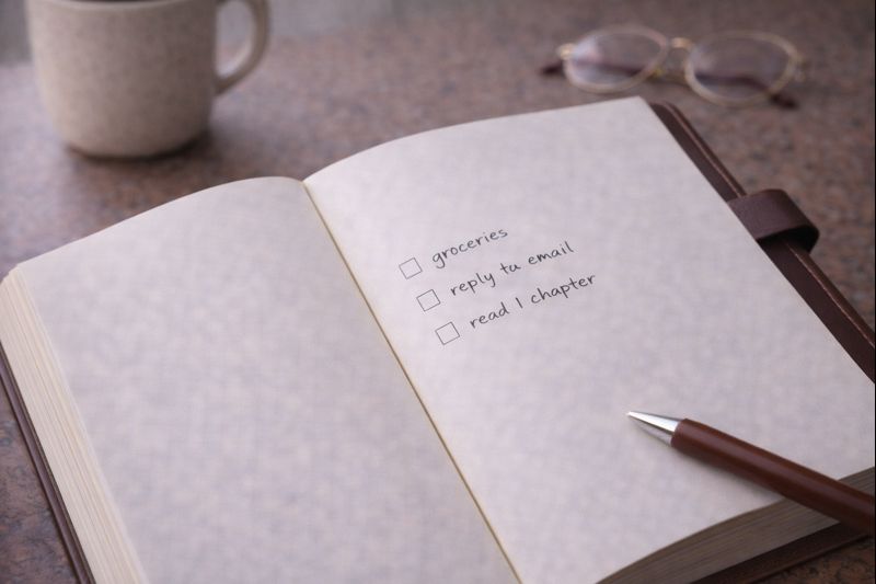 Short to-do list with few items showing limited scope planning

