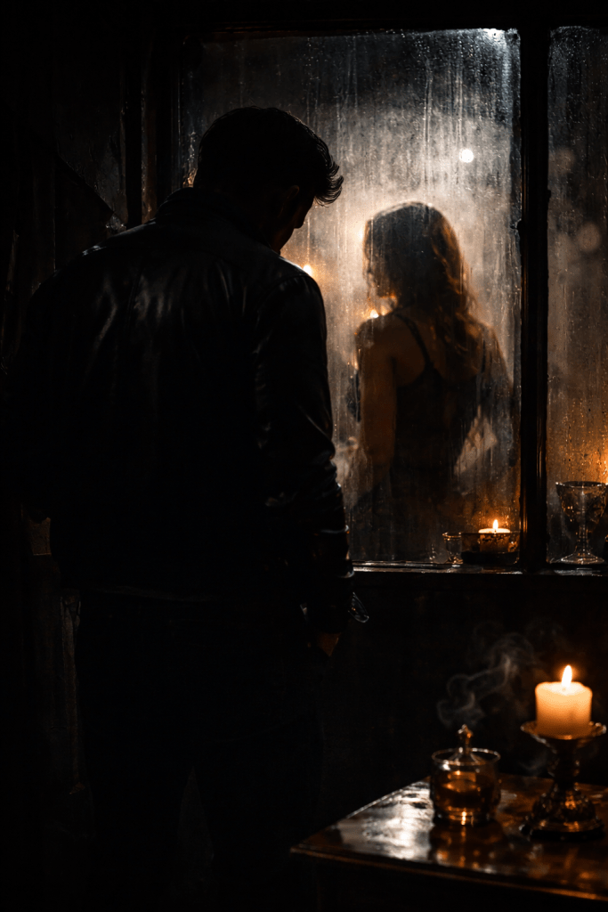 Dark romance dangerous hero aesthetic representing stalker and mafia romance tropes