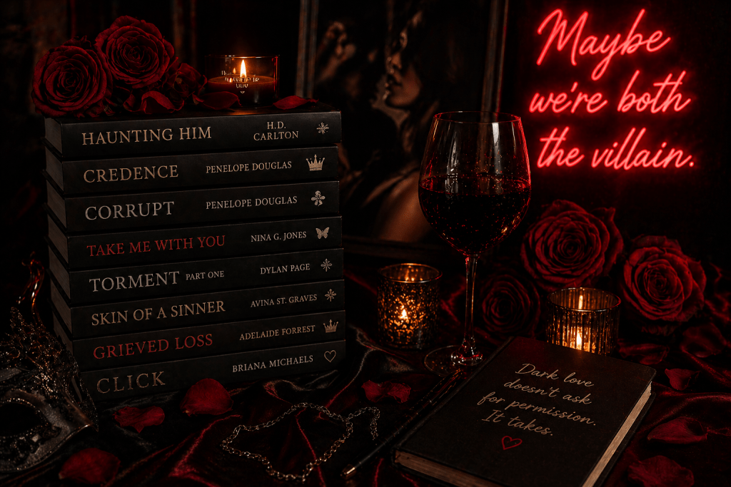 spicy short dark romance books intense mood aesthetic