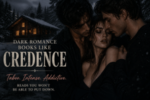 Dark romance books like Credence with taboo relationships, intense emotional tension, and isolated cabin setting