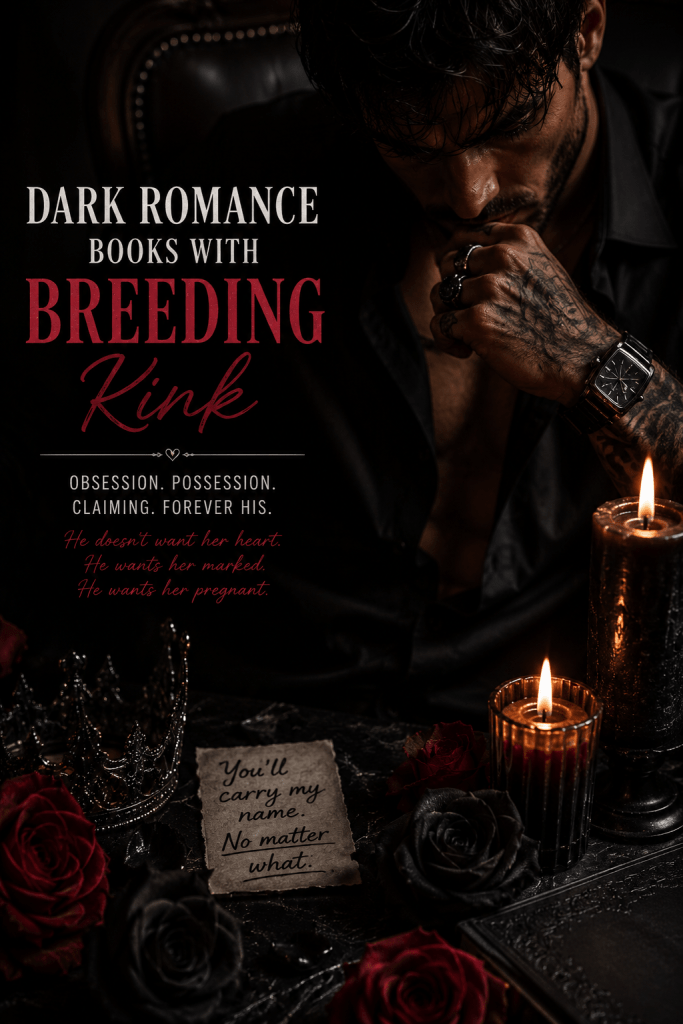 Moody dark romance aesthetic with a shadowed possessive hero, candlelight, black roses, and intense obsessive romance energy