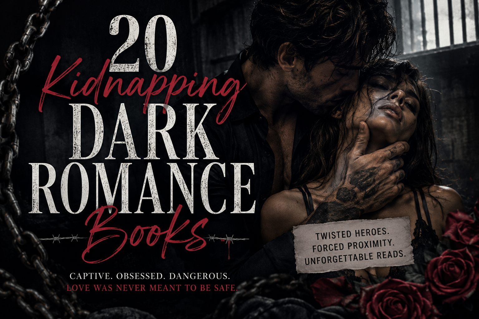 Kidnapping dark romance books with captive romance, obsessive heroes, and forced proximity tension