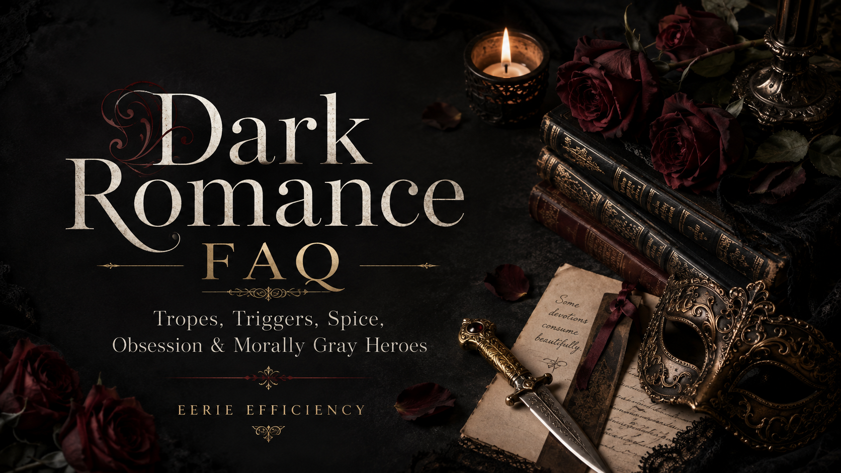 Dark romance FAQ guide to tropes, triggers, spice, obsession, and morally gray heroes