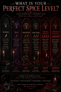 Quiz-style graphic helping readers choose their preferred dark romance spice level