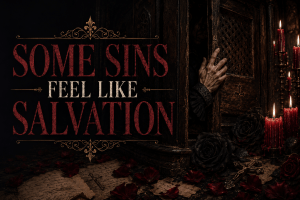 Dark confessional representing forbidden religious dark romance books