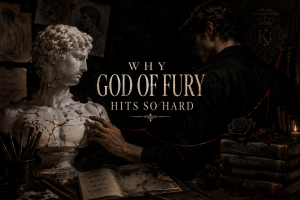 Symbolic dark romance image representing the emotional intensity and obsessive love in God of Fury