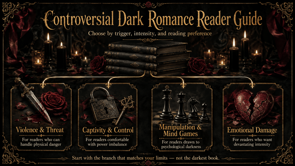 Reader guide for choosing controversial dark romance books by trigger and intensity