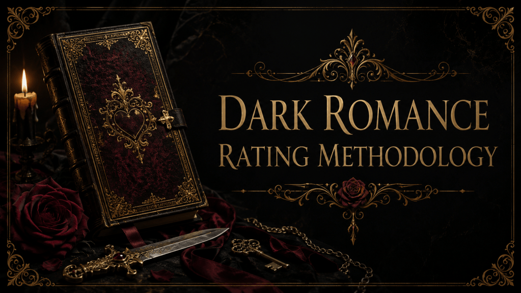 Dark Romance Rating Methodology by Eerie Efficiency for rating spice, darkness, obsession, violence, triggers, and romance