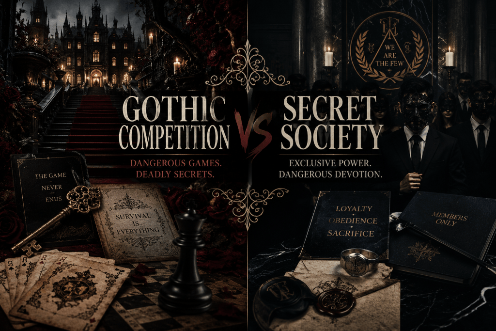 Phantasma gothic competition compared with The Ritual secret society dark romance
