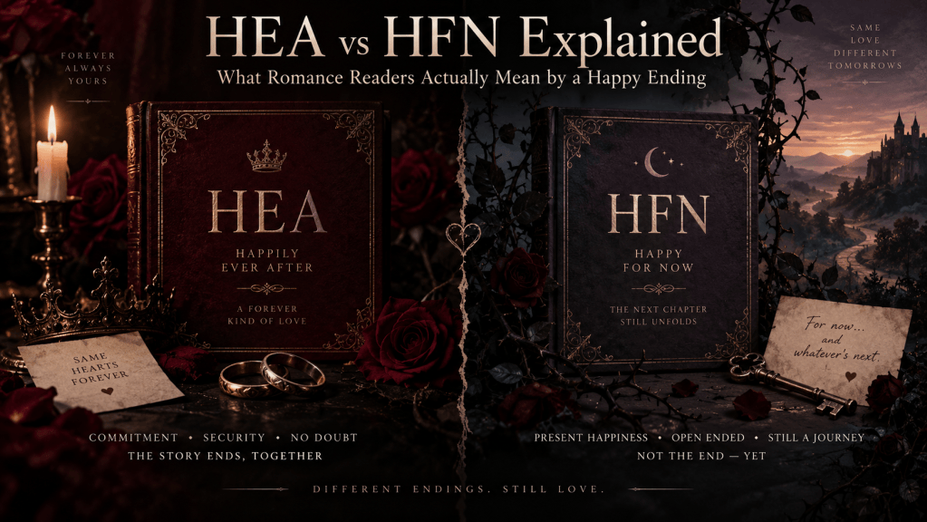HEA vs HFN explained for romance readers
